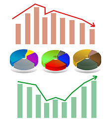 Image showing shiny bar and pie chart