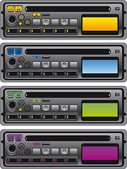 Image showing different panel of cassette radio