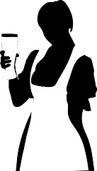 Image showing Waitress with beer 