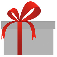 Image showing Vector red gift box
