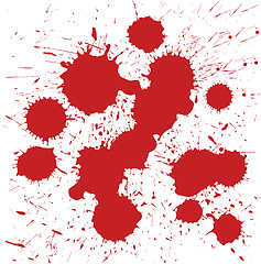 Image showing vector set of grunge blood spot