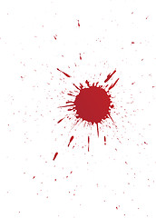 Image showing vector set of grunge blood spot for your design
