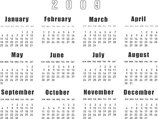 Image showing Calendar 2009