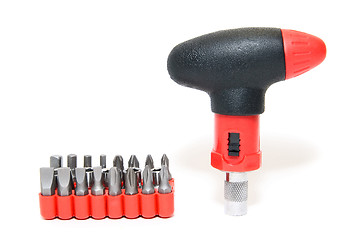 Image showing Red screwdriver set