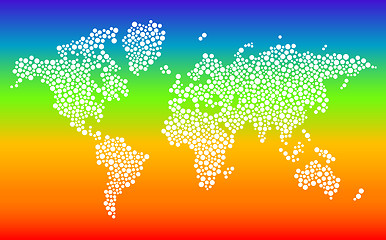 Image showing Stylized dotted world