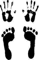 Image showing vector illustration of track/footstep