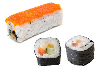 Image showing Set of sushi