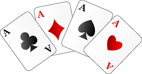 Image showing Vector illustration of four aces