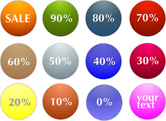 Image showing sale tag stickers with discount 