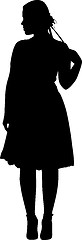 Image showing girl posing silhouette