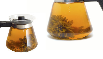 Image showing Teapot with Lotus Flower Chinese tea
