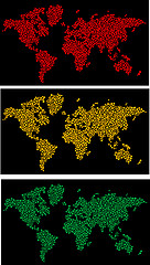 Image showing dotted world map
