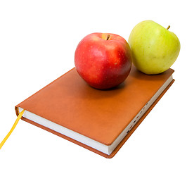 Image showing  book and apple