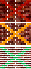 Image showing brick wall as traffic light