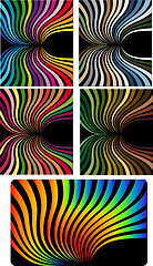 Image showing vector color illustrations on black