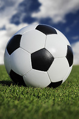 Image showing soccer ball on grass