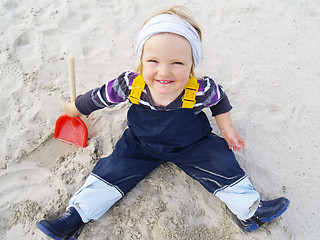 Image showing girl in the sand