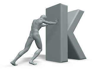 Image showing man pushes K