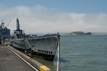 Image showing US Pampanito American submarine in San Francisco