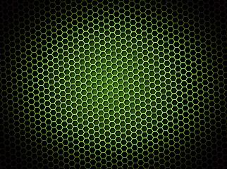 Image showing Honeycomb Background Green