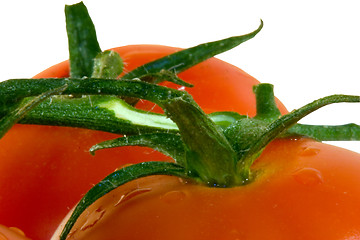 Image showing Tomatoes isolated on white with clipping path