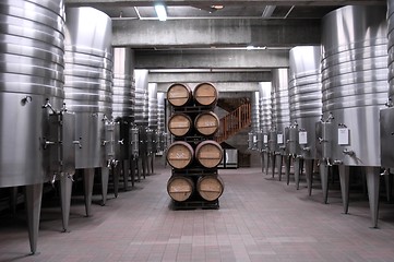 Image showing Californian wine cellar