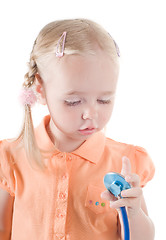 Image showing Little girl with sthetoscope