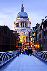 Image showing St. Paul's Cathedral London at dusk