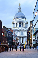 Image showing St. Paul's Cathedral London at dusk
