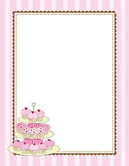 Image showing Cupcake Border Pink