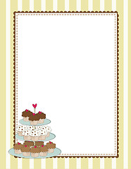 Image showing Cupcake Border Yellow