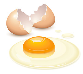 Image showing Broken egg