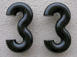 Image showing 33 on the wall