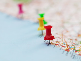 Image showing Pins on French map