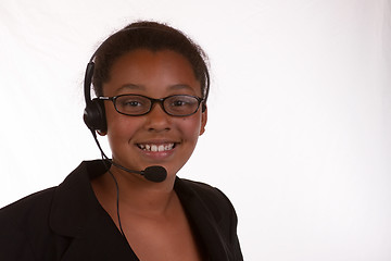 Image showing Smiling operator