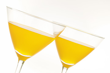 Image showing Two yellow drinks