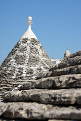 Image showing Detail of Trulli house. Focus on background.