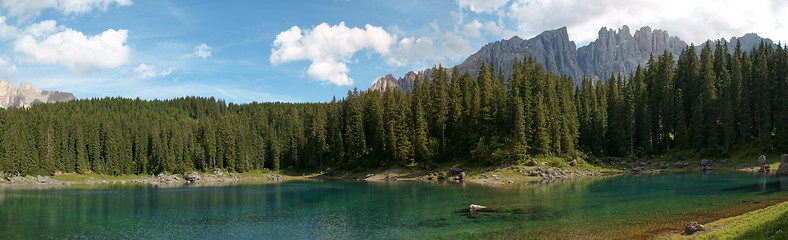 Image showing Carezza Lake panorama