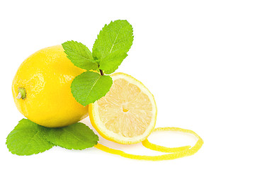 Image showing Lemons and mint