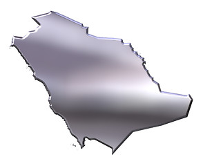 Image showing Saudi Arabia 3D Silver Map