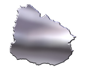 Image showing Uruguay 3D Silver Map
