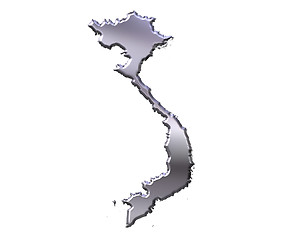 Image showing Vietnam 3D Silver Map