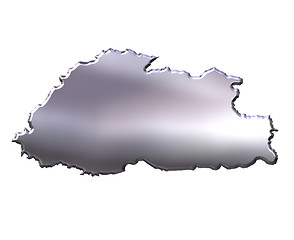 Image showing Bhutan 3D Silver Map