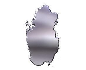 Image showing Qatar 3D Silver Map