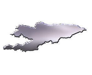 Image showing Kyrgyzstan 3D Silver Map