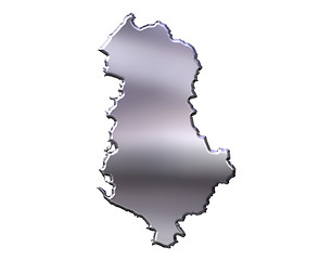 Image showing Albania 3D Silver Map