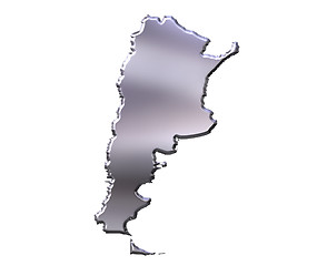 Image showing Argentina 3D Silver Map