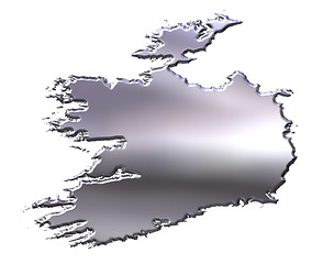 Image showing Ireland 3D Silver Map