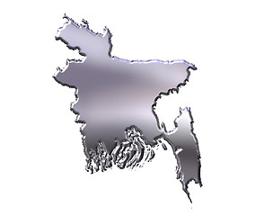 Image showing Bangladesh 3D Silver Map