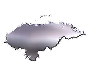 Image showing Honduras 3D Silver Map